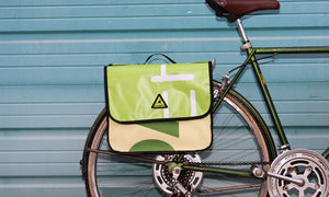 double dutch dual pannier every bike upcycled storage green guru colorado bike cargo mounted on townie bike