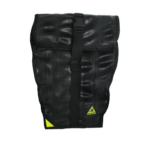 pannier backpack convertible bike bag made in USA from upcycled bike tubes by green guru vegan