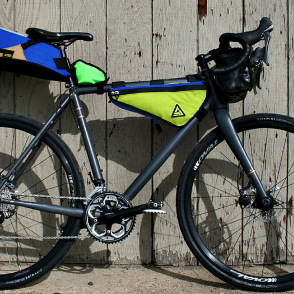 gravel bike frame bags Green Guru Upshift Earth Frame Bag