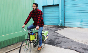 sixer 6-pack top tube holder full of beer upcycled vegan lifestyle cruiser bike recycled green guru