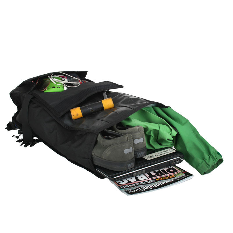 Commuter 24L Backpack Made in USA Recycled Bike Tubes Green