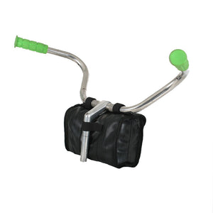 green guru cruiser cooler bike handlebar bag made of upcycled bike tubes