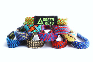 climbing rope bracelet green guru upcycled climbing rope stacked in pyramid style fashion eco