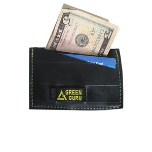 wallet made from recycled materials in usa id window holding money